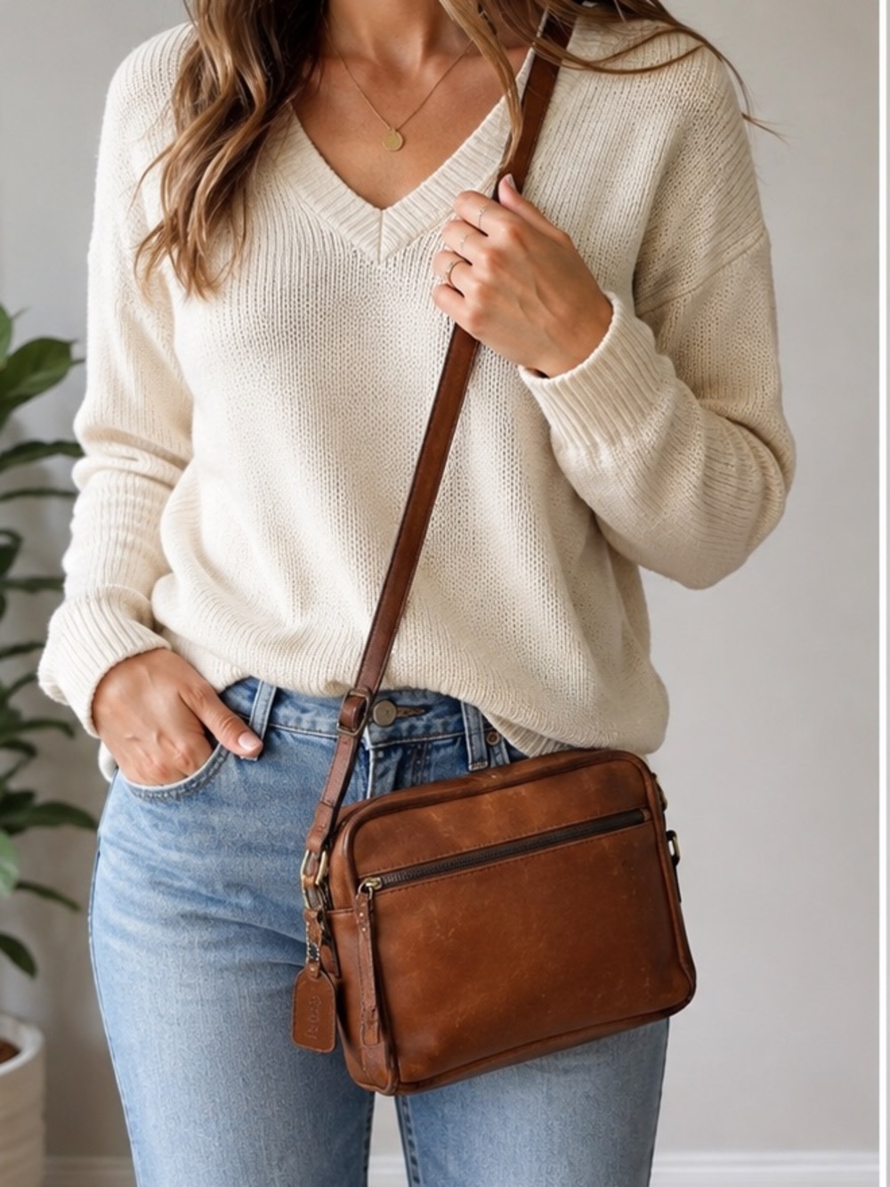 Vintage Coach 701-7336 Brown Leather Crossbody Bag